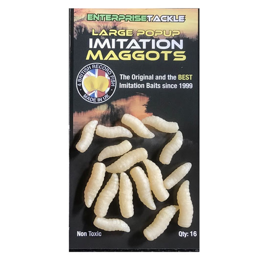 Viermi artificiali Enterprise Tackle Imitation Maggots - White
