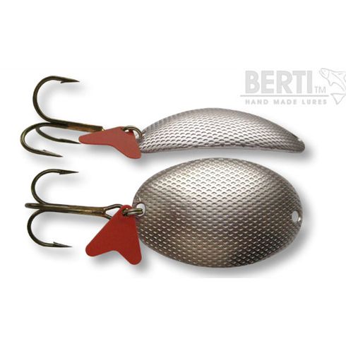 Lingura oscilanta Bertilure Pollo Nr. 1, amprenta patrate, culoare Nickel, 7 gr.