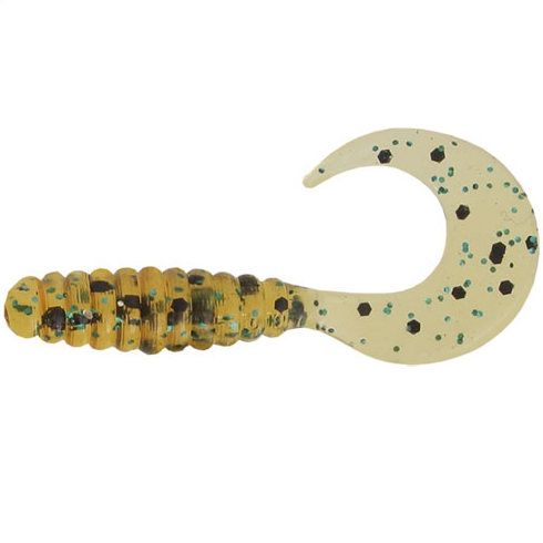 Grub Mann's Curly Tail 2" - Green Glitter Honey, plic 20 buc.