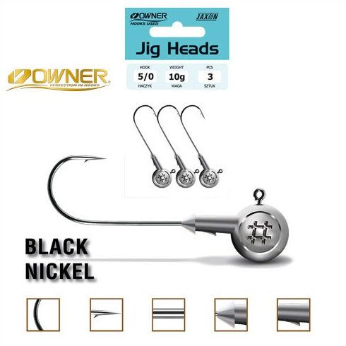 Jig Jaxon cu carlig Owner Black Nichel, carlig nr.8, 3gr